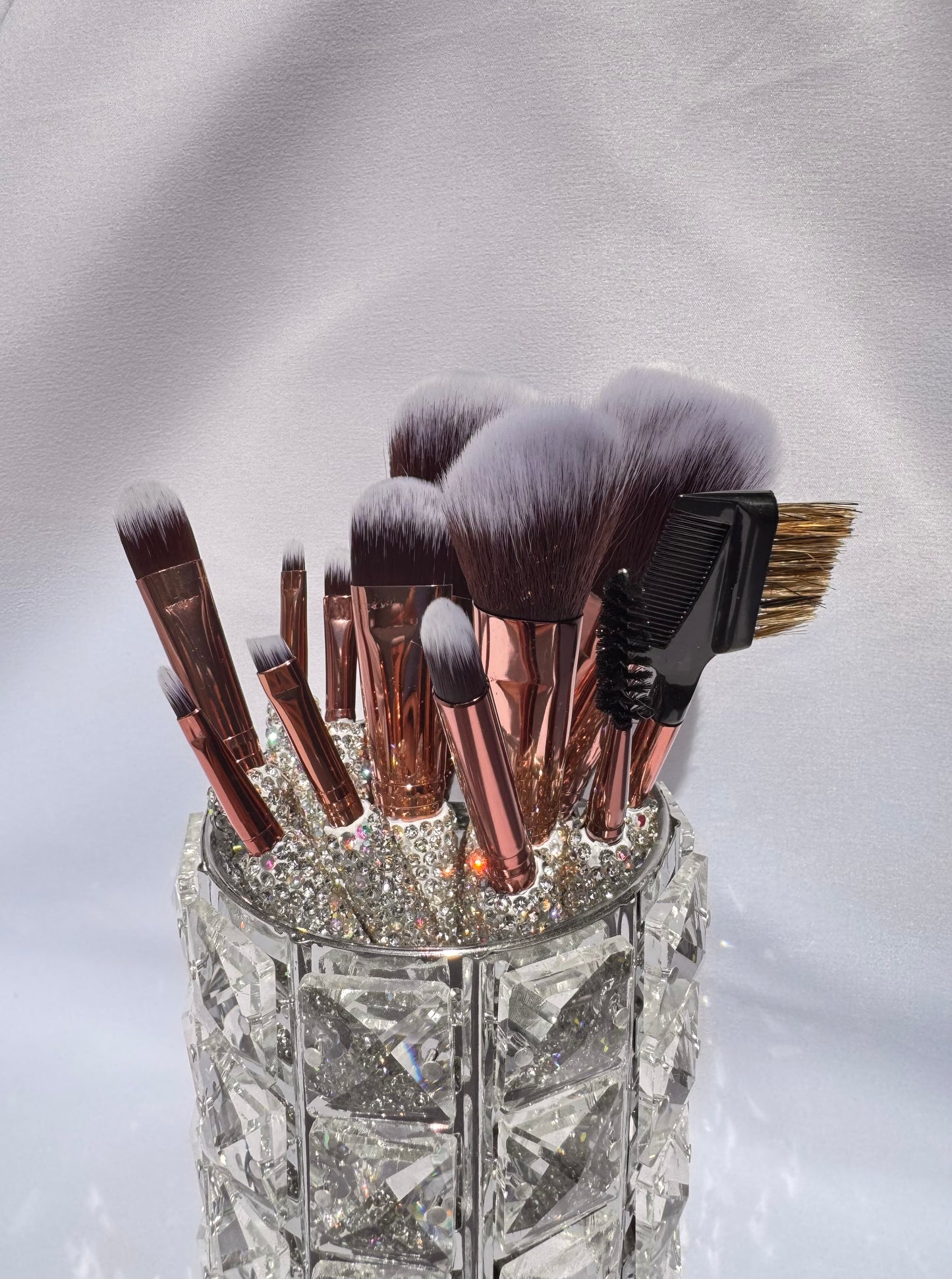 Syena – Kit complet de Pinceaux de Maquillage avec Manche en Strass