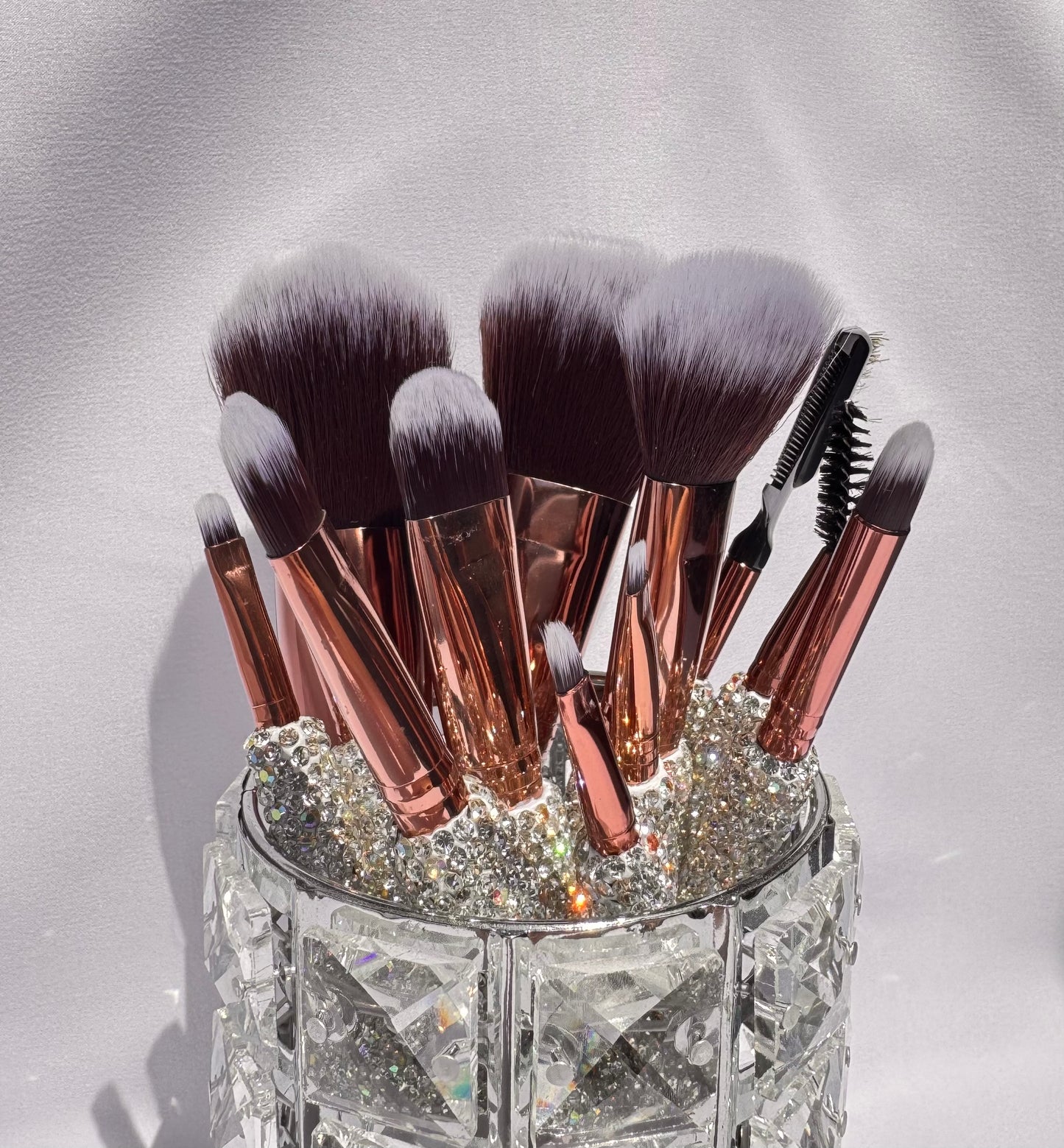 Syena – Kit complet de Pinceaux de Maquillage avec Manche en Strass